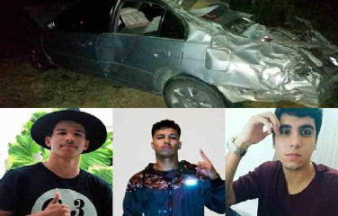 Acidente deixa três jovens mortos