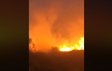 Em Eunápolis, o incêndio atingiu a vegetação do Bairro Jardins, região de alto poder aquisitivo da cidade.