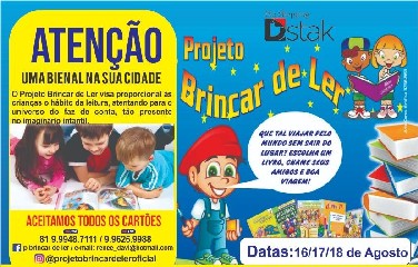 Evento ocorrerá nos dias 16, 17  e 18 de agosto.