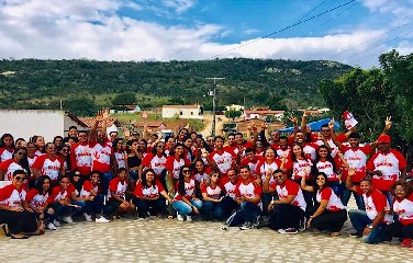 Voluntários do projeto em Tapinha, Santaluz.