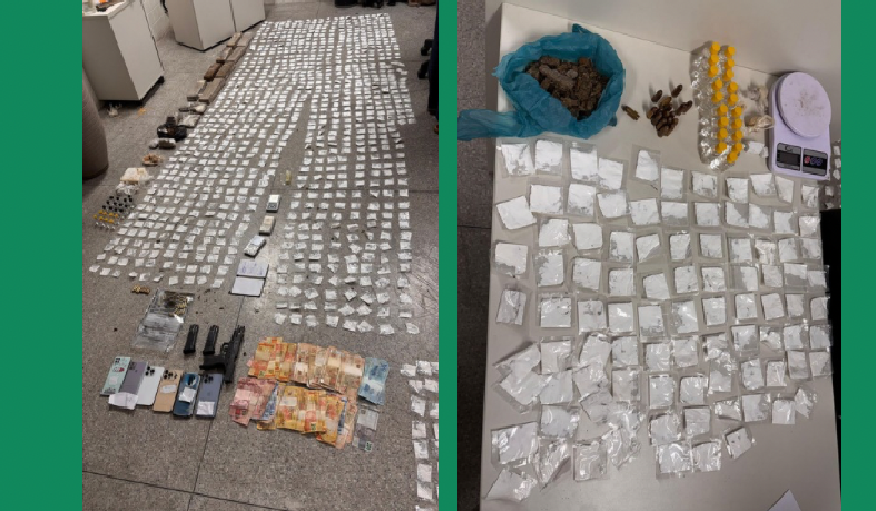 Polícia apreende farta quantidade de drogas 