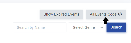 Where to find and how do I use the code buttons to link events to