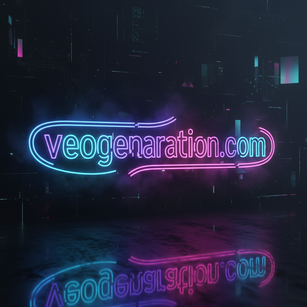 A futuristic neon cyber logo design of the text ve