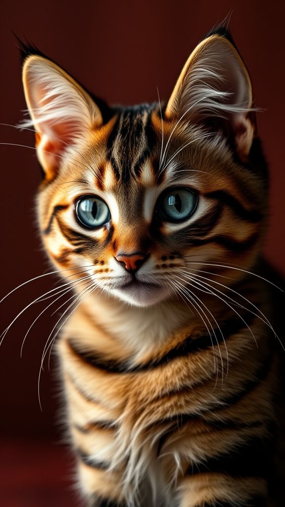 Create an portrait wallpaper with a liquid launcher british short hair cat animal theme. Modern and contemporary, any color, and a variety of variations. Include an attractive 3D element that won't bore users. Do not use the phone display on this wallpaper