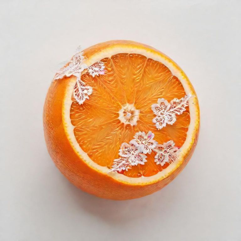 orange with slace on White background