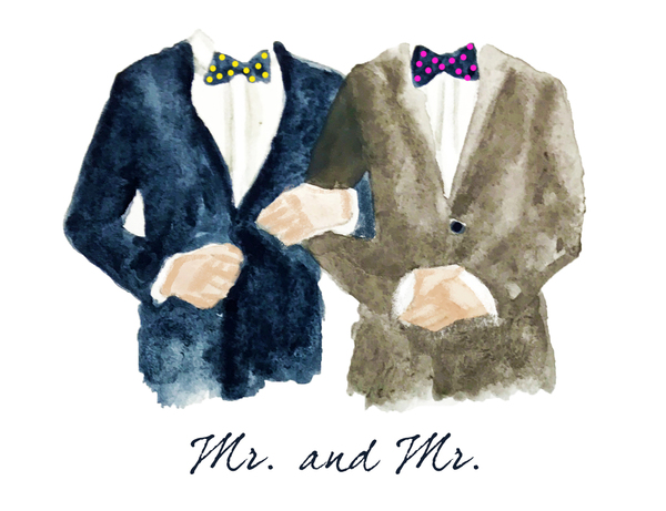 Mr & Mr. Walking Arm in Arm