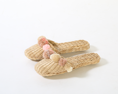 Rose Quartz Pom Pom Slippers