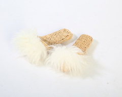 Cream Lamb Fur Slippers
