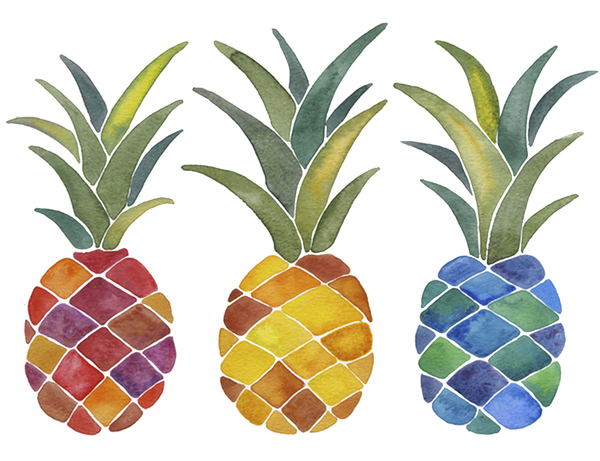 Colourful Pineapples