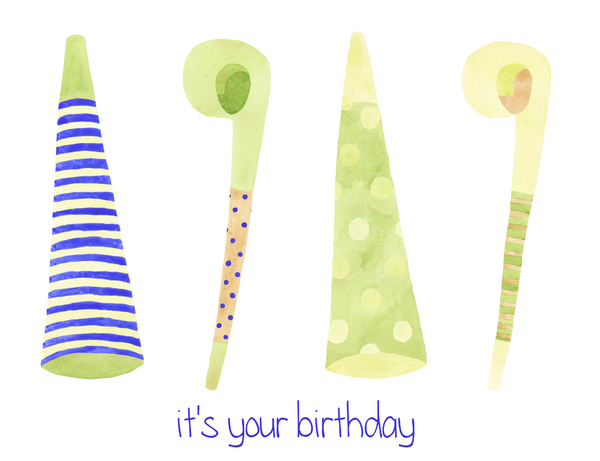 Blue Birthday Hats