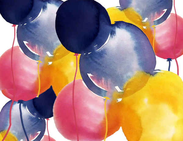 Watercolour Balloons 