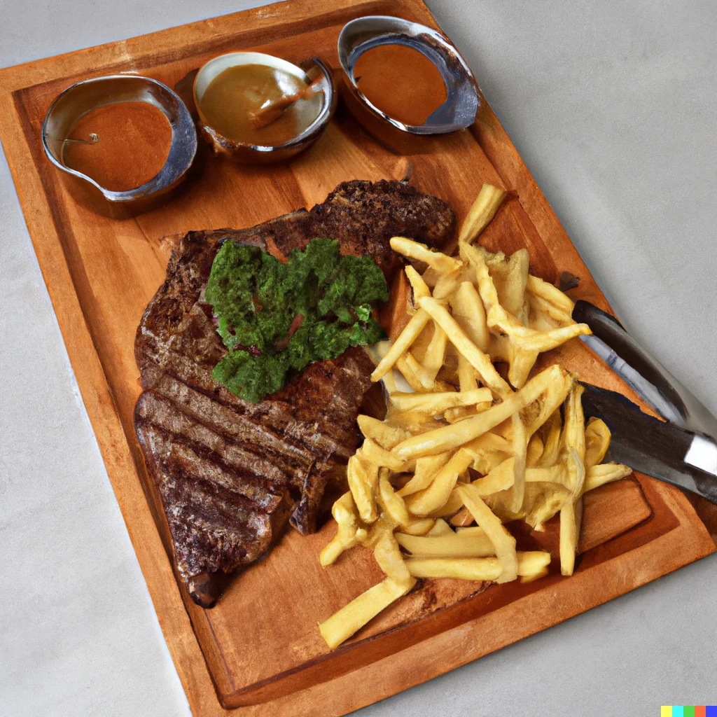 Sirloin Steak & Chips Vetkoek Paleis Brackenfell