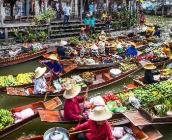 Mercado flotante de Damnoen Saduak