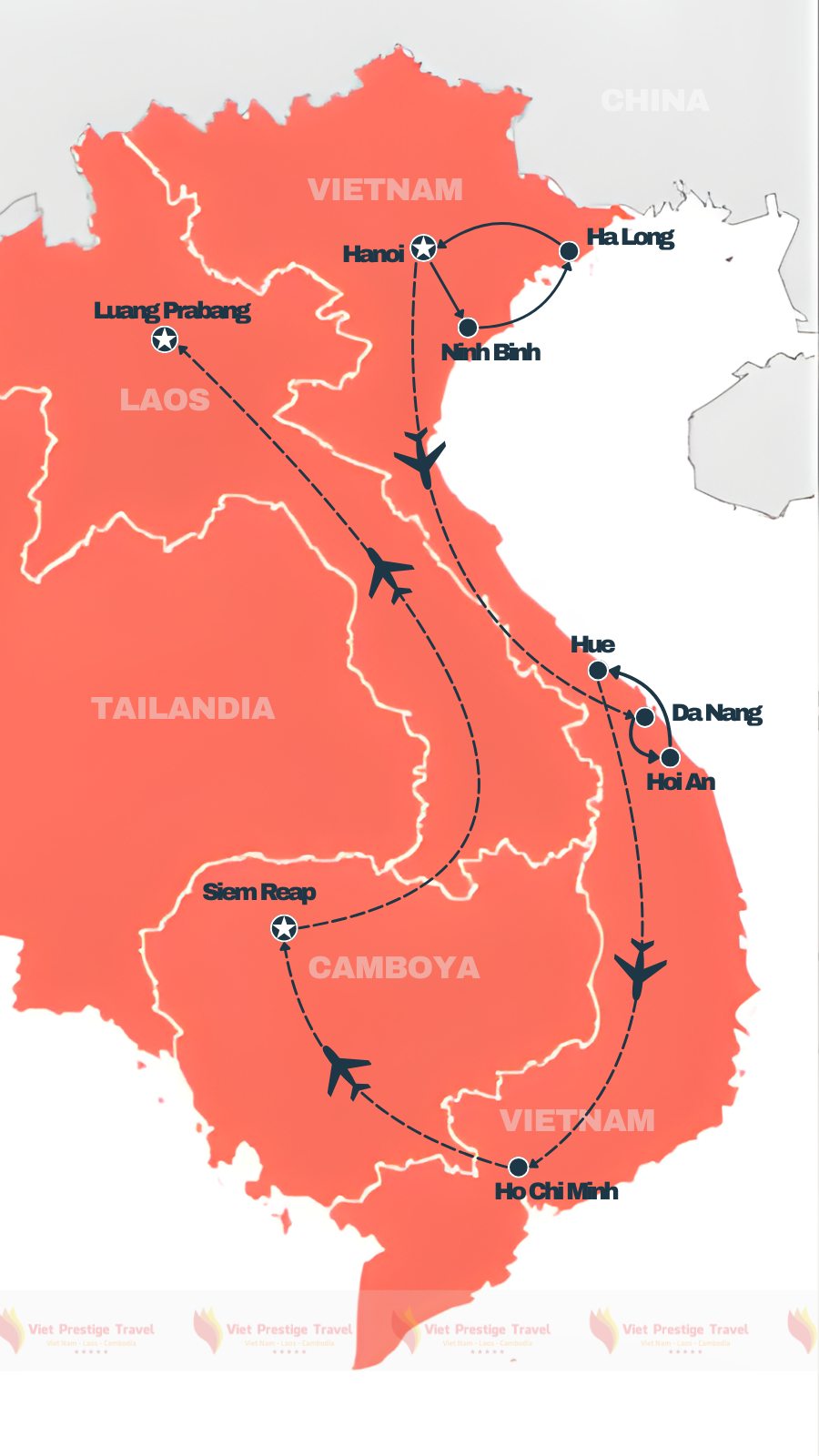 RECORRIDO EN INDOCHINA PARA MUJERES