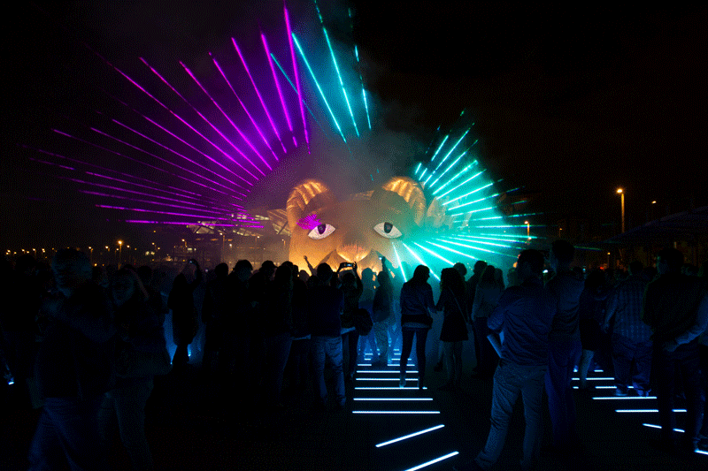 Introducing Laser Cat, The Giant Feline Sculpture That Shoots Art Out