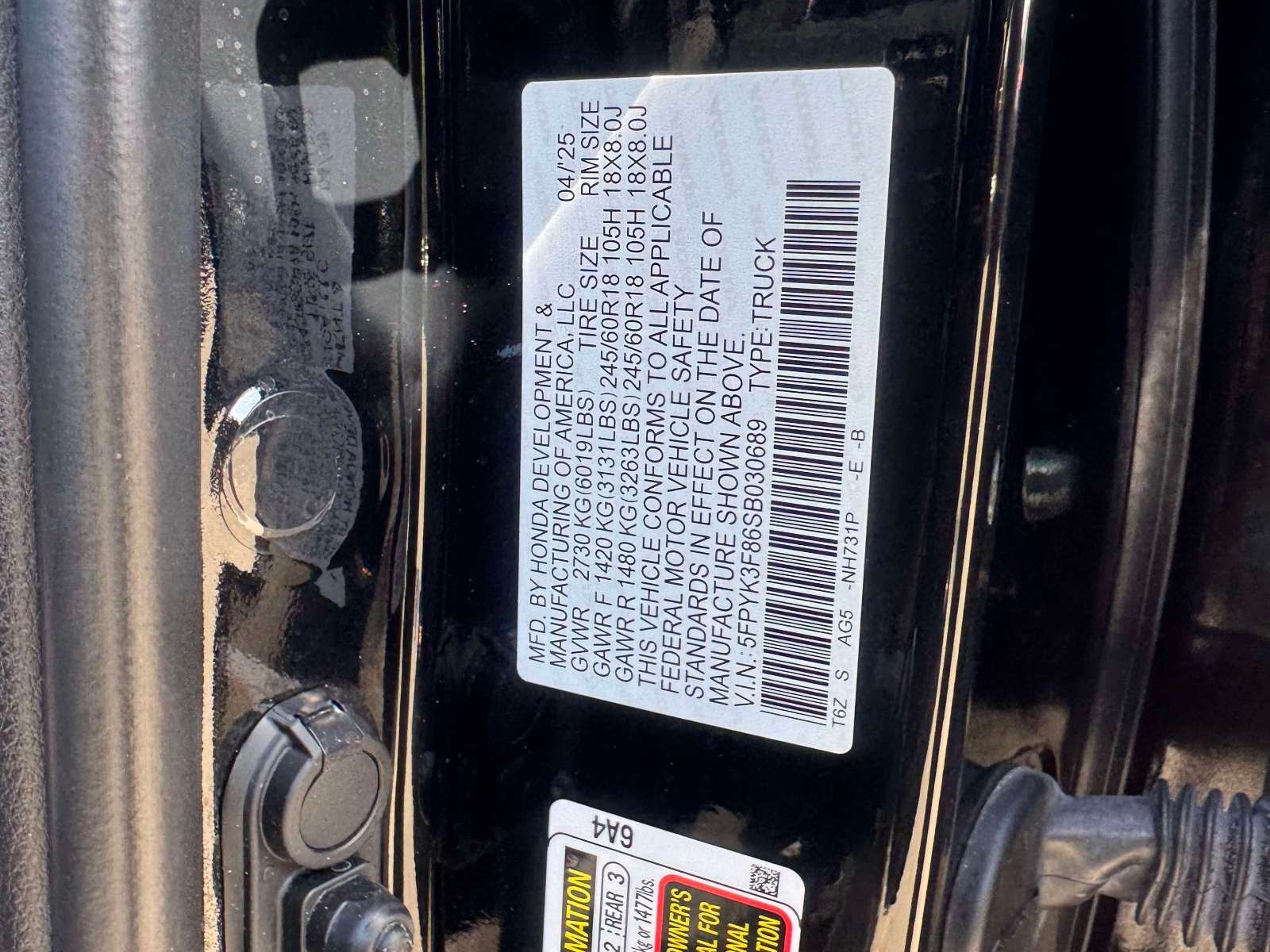 Used 2025 Honda Ridgeline Truck