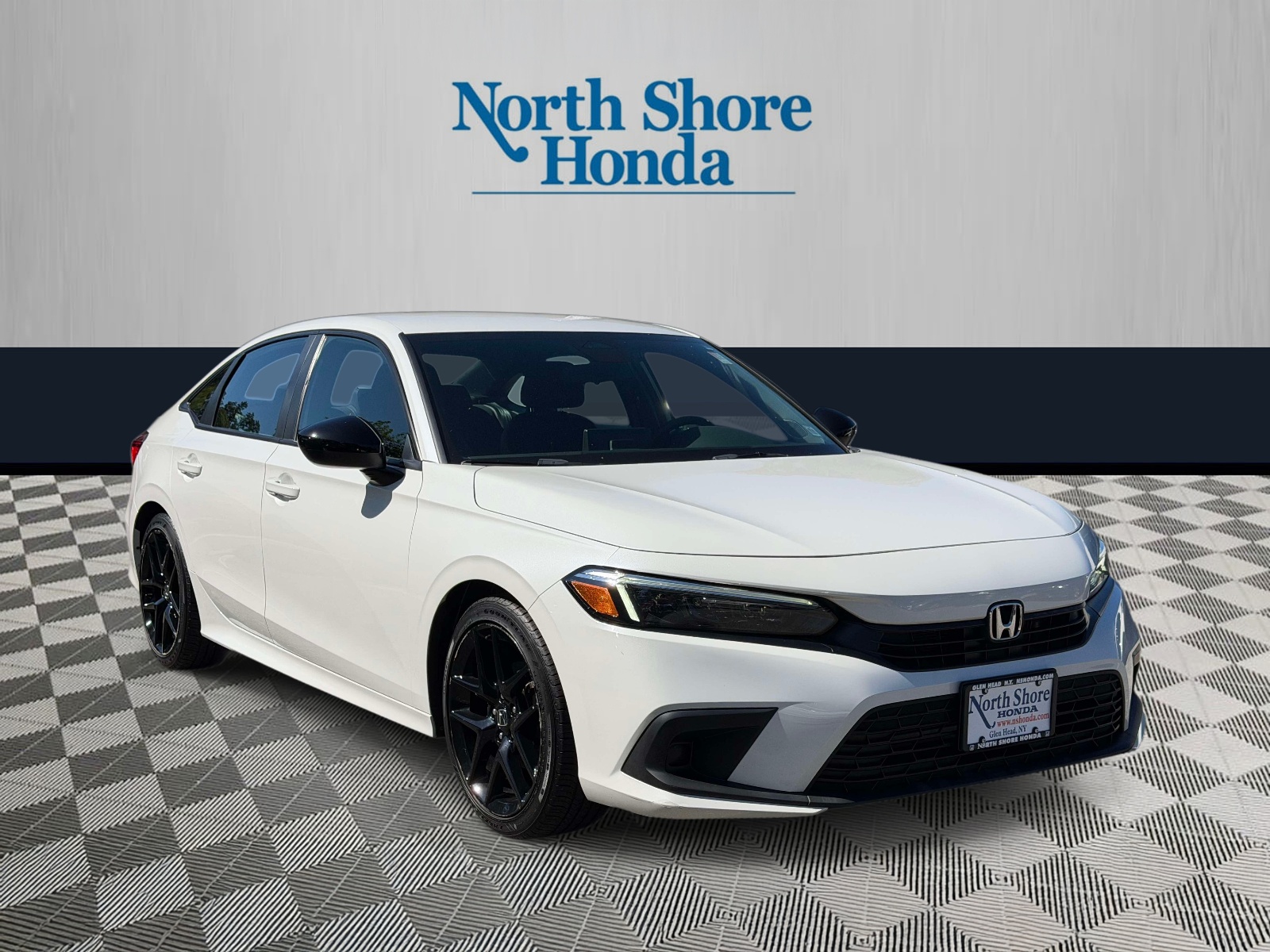 White 2023 Honda Civic Sedan Front-Wheel Drive Automatic