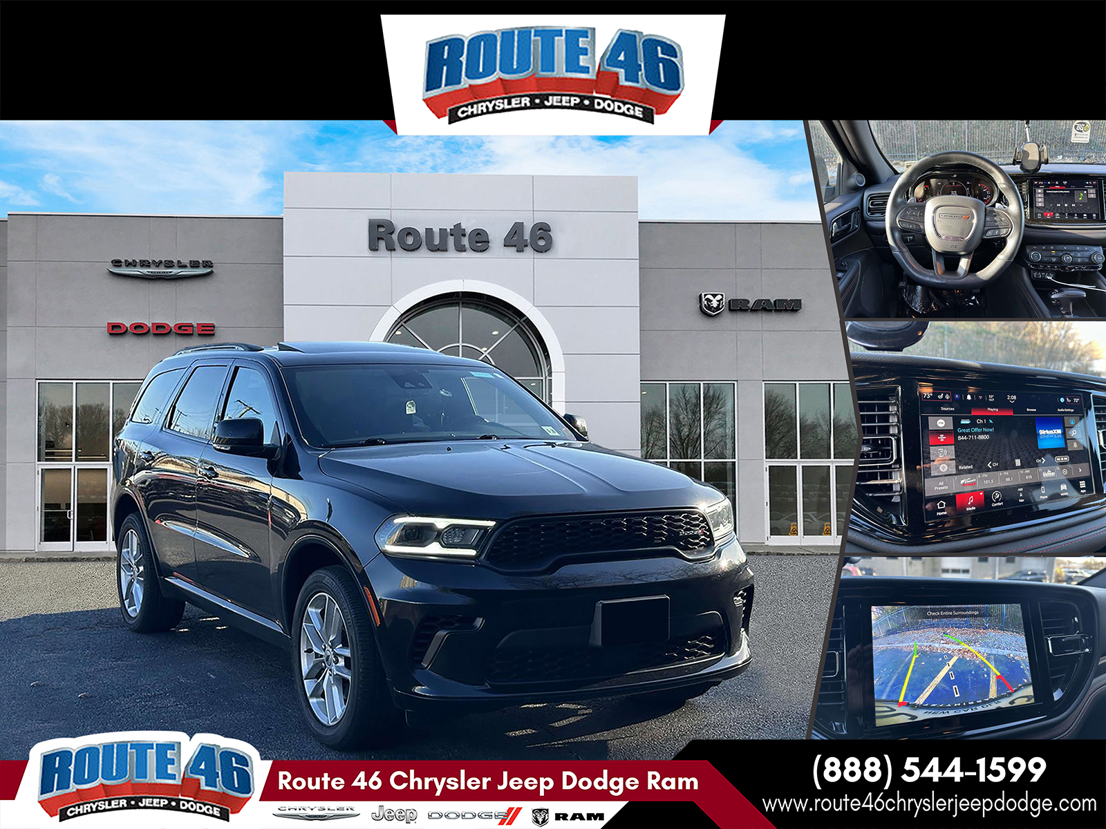 DB Black Clearcoat 2024 Dodge Durango GT Plus AWD SUV / Crossover All-Wheel Drive Automatic