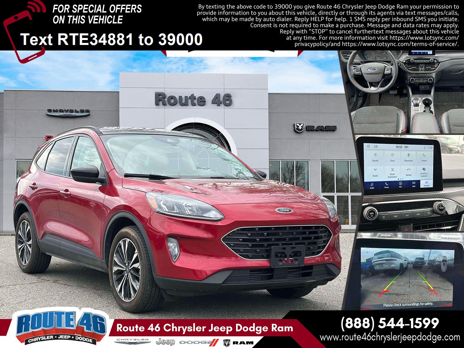 Rapid Red Metallic Tinted Clearcoat 2022 Ford Escape SEL AWD SUV / Crossover All-Wheel Drive Automatic
