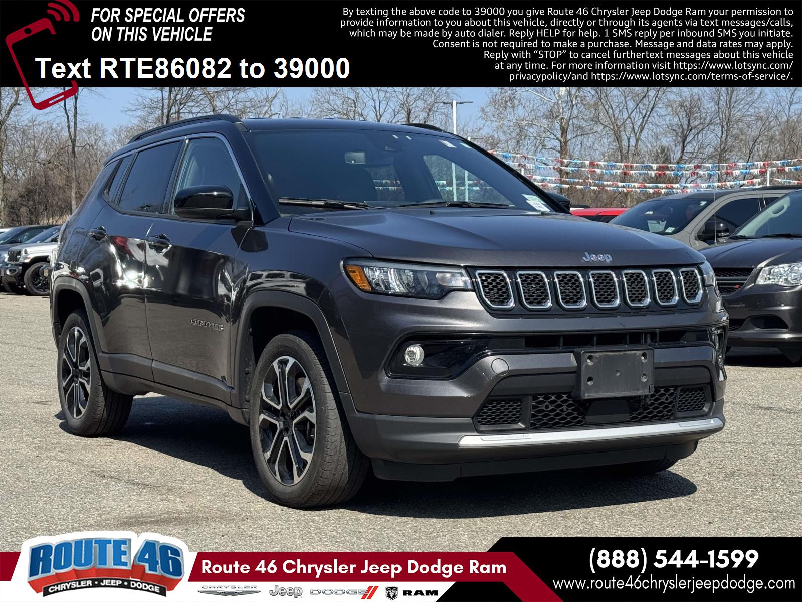 Gray (Granite Crystal Metallic Clearcoat) 2023 Jeep Compass Limited 4WD SUV / Crossover Four-Wheel Drive Automatic