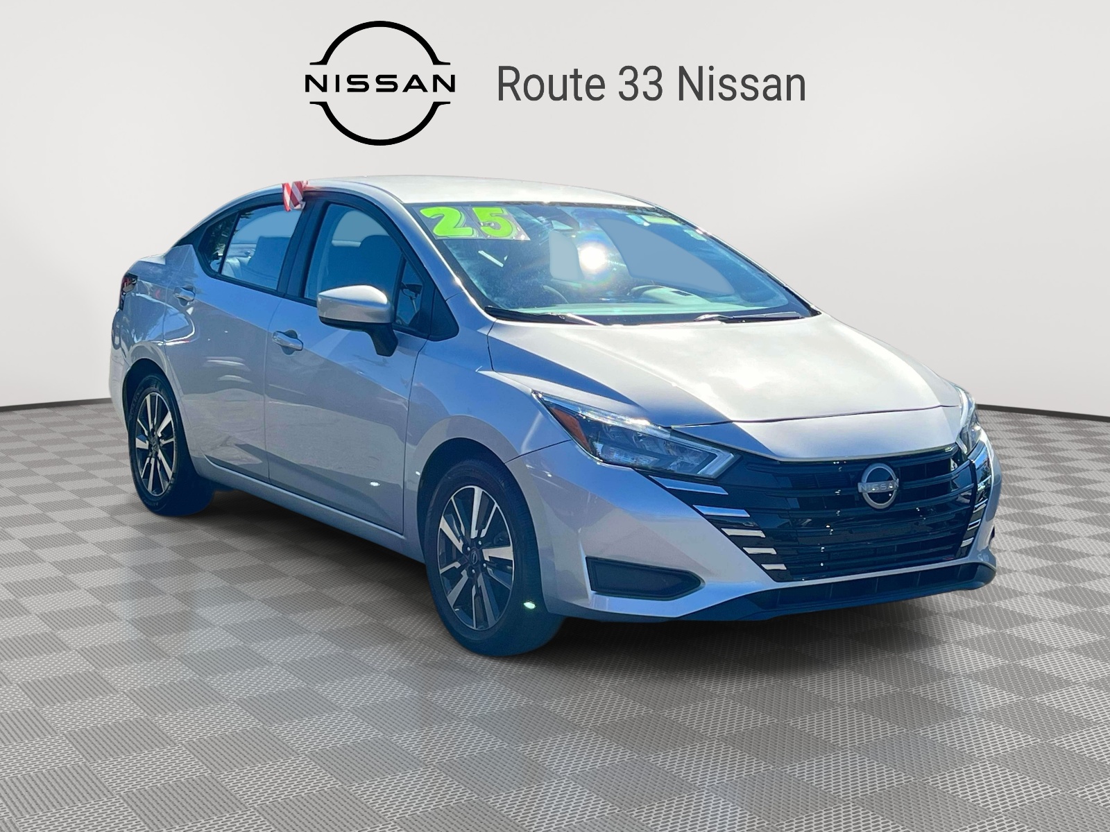Brilliant Silver Metallic 2025 Nissan Versa Sedan Front-Wheel Drive Continuously Variable Transmission
