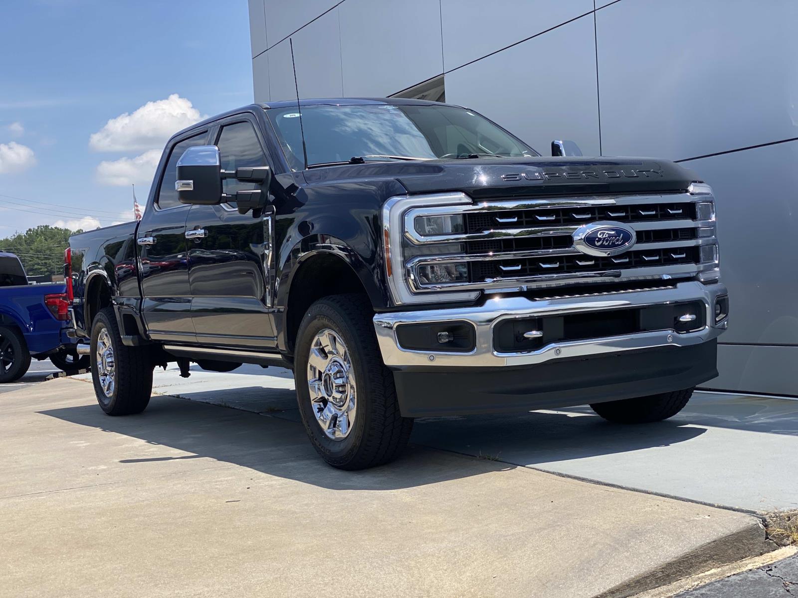 Blue 2023 Ford F-250 Super Duty Pickup Truck Four-Wheel Drive Automatic