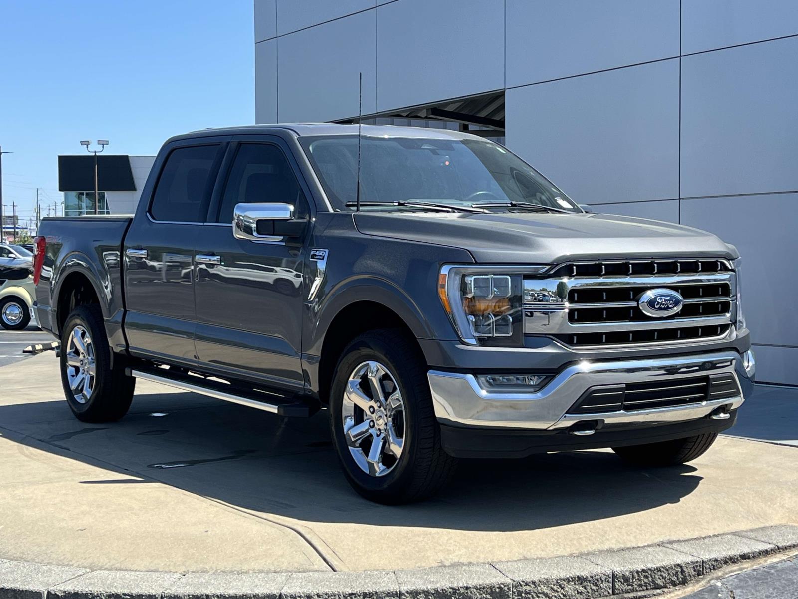 Gray 2023 Ford F-150 Lariat SuperCrew 4WD Pickup Truck Four-Wheel Drive Automatic