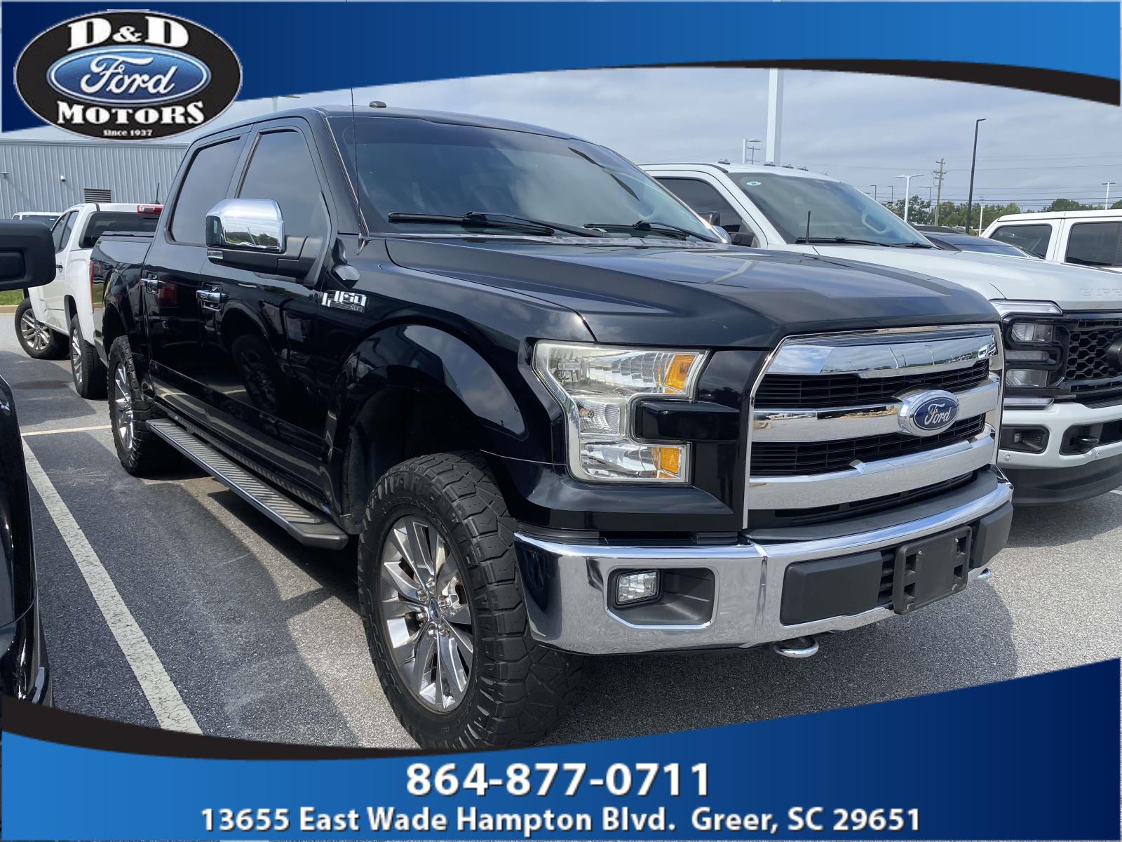 Black 2016 Ford F-150 Pickup Truck Four-Wheel Drive Automatic