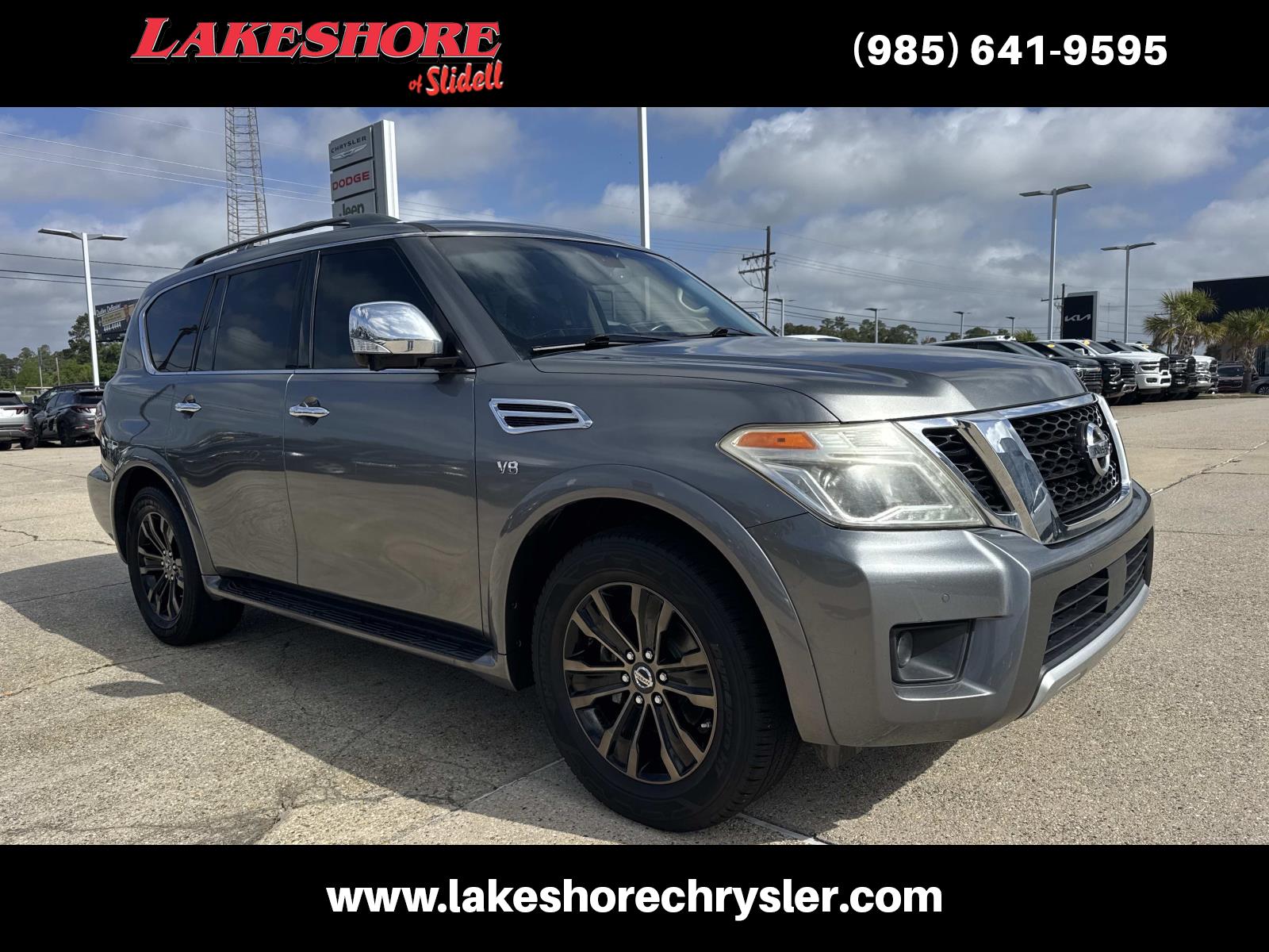 Gray 2017 Nissan Armada Platinum SUV / Crossover 4X2 Automatic