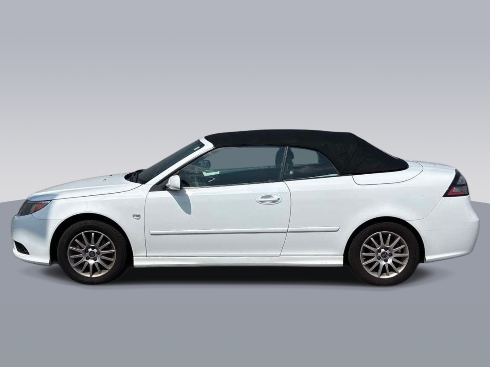 Arctic White 2008 Saab 9-3 Convertible Front-Wheel Drive 5-Speed Automatic