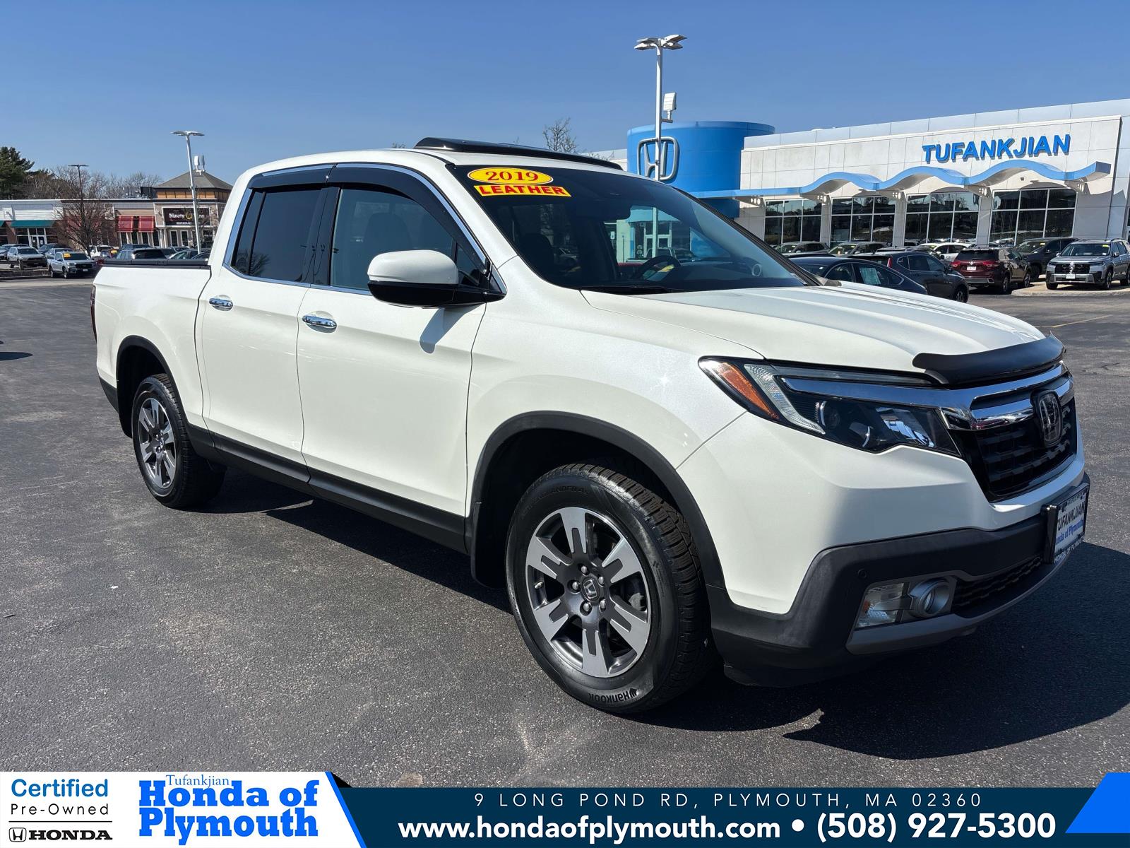 White 2019 Honda Ridgeline RTL-E AWD Pickup Truck All-Wheel Drive Automatic