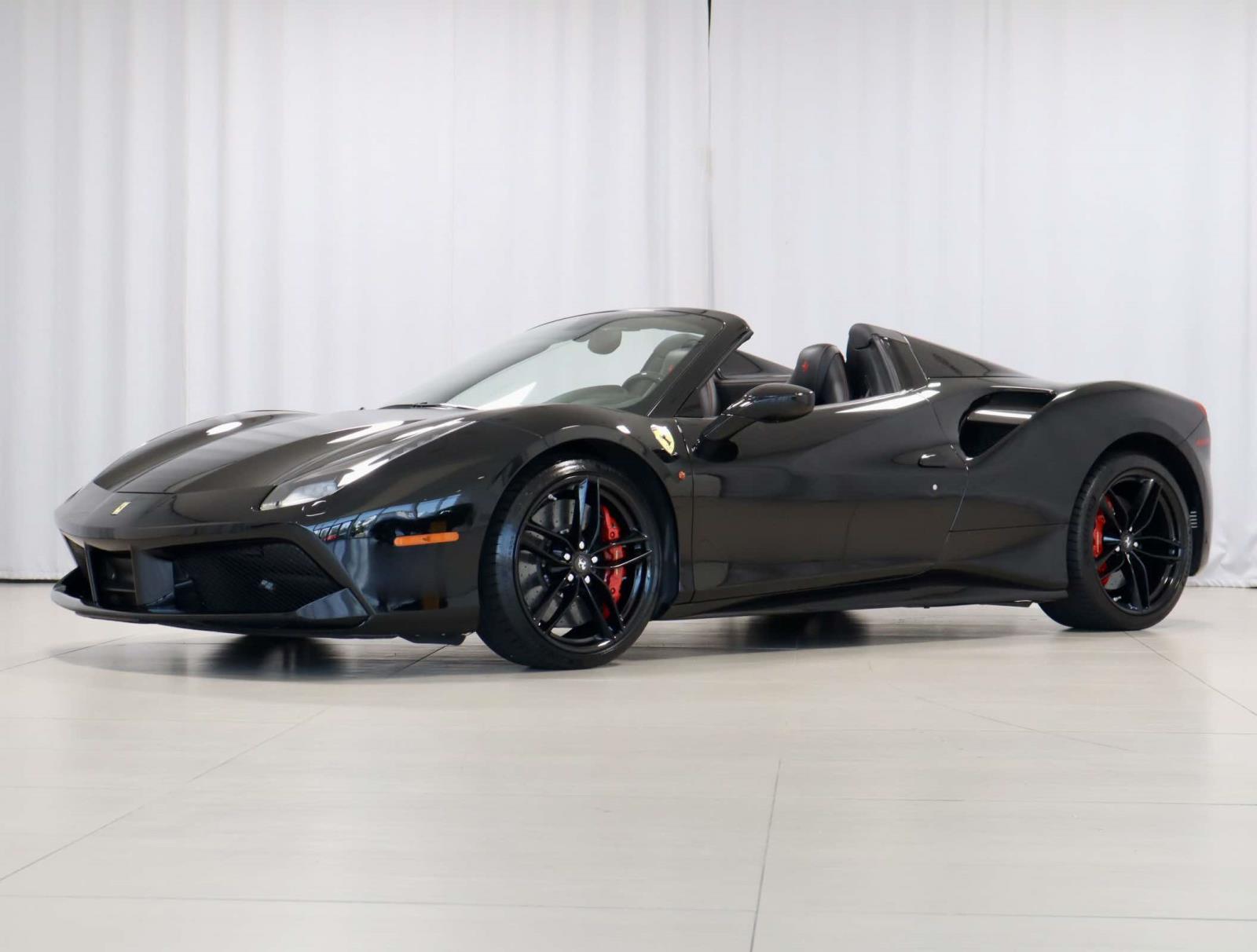 Black 2019 Ferrari 488 Convertible Rear-Wheel Drive Automatic