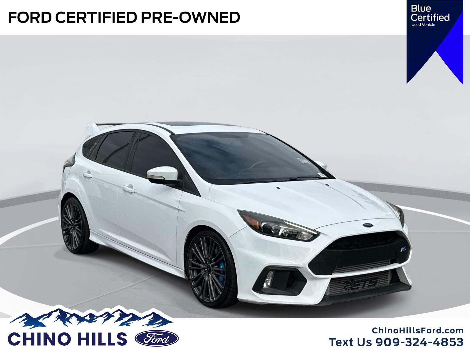 Frozen White 2017 Ford Focus RS Hatchback All-Wheel Drive 6-Speed Manual