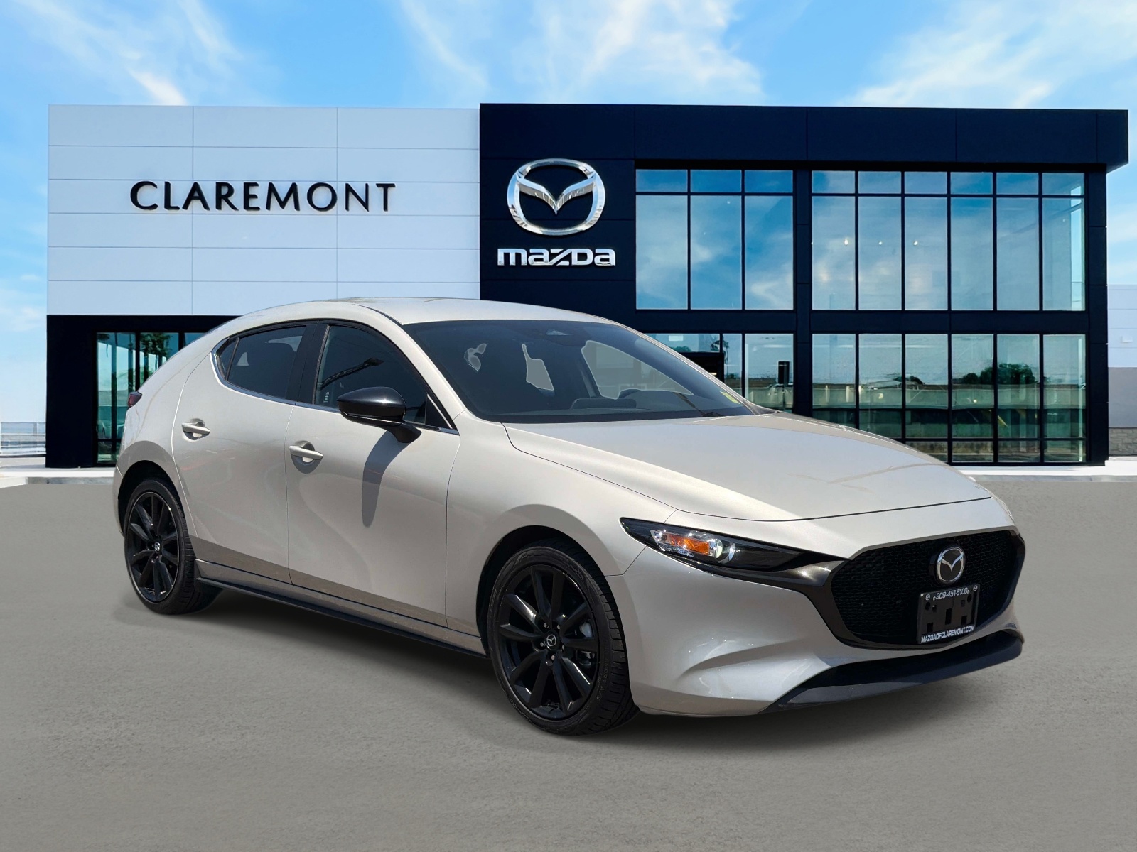 Gray (PLATINUM QUARTZ) 2024 Mazda MAZDA3 Sport Hatchback Automatic