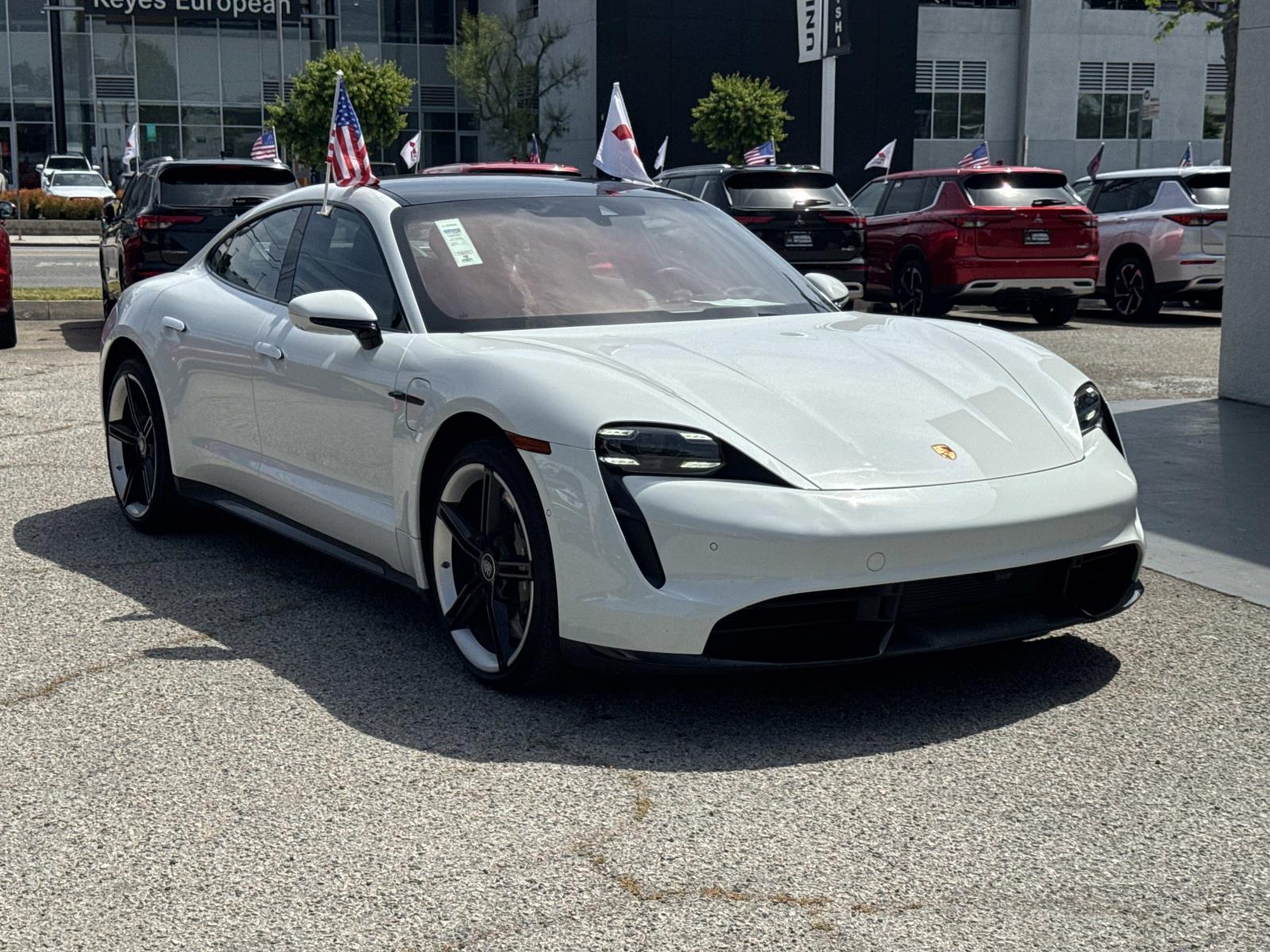 White 2020 Porsche Taycan Turbo AWD Sedan All-Wheel Drive Automatic
