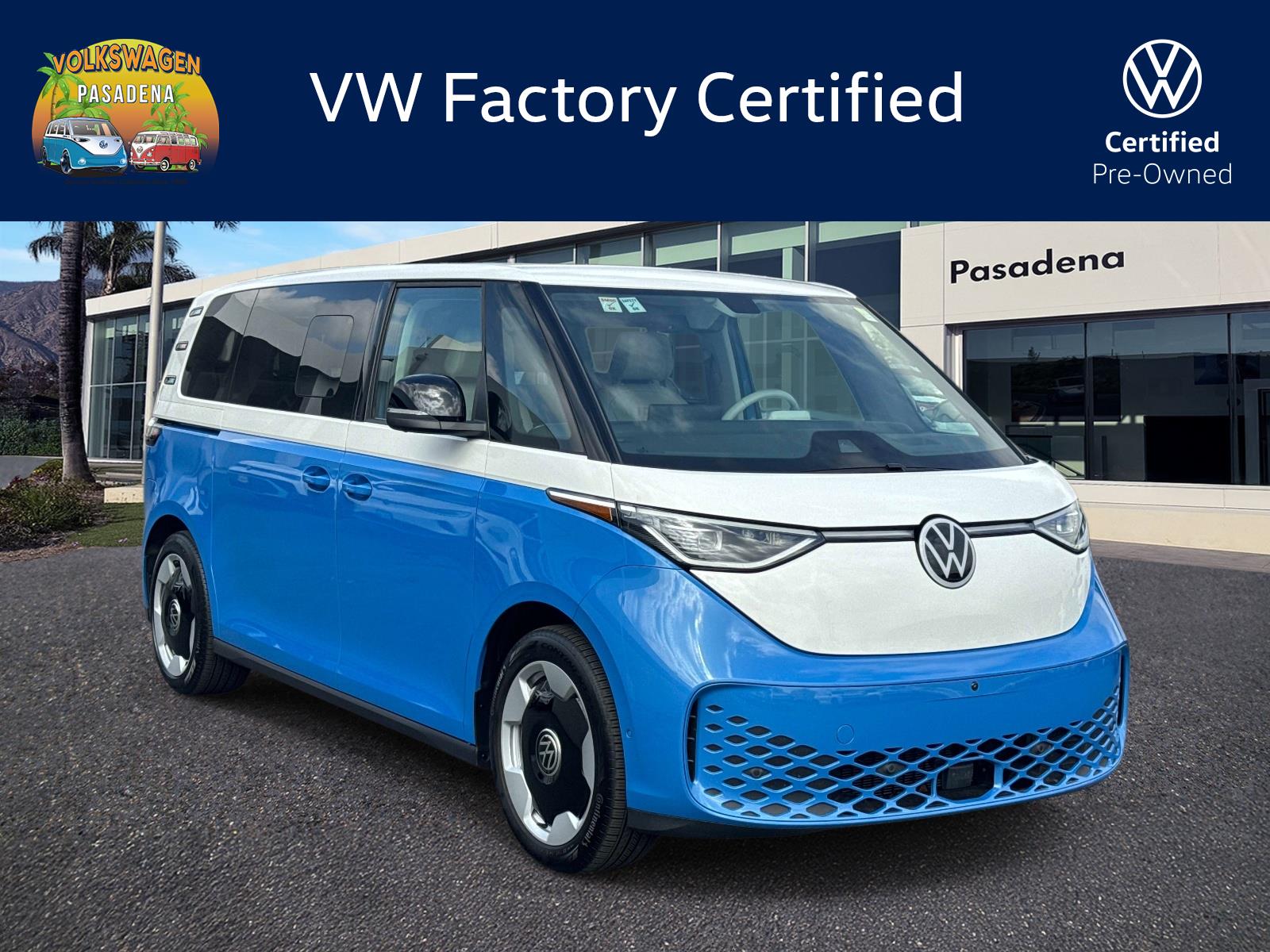 Blue 2025 Volkswagen ID.Buzz Pro S Plus RWD Minivan Rear-Wheel Drive Automatic
