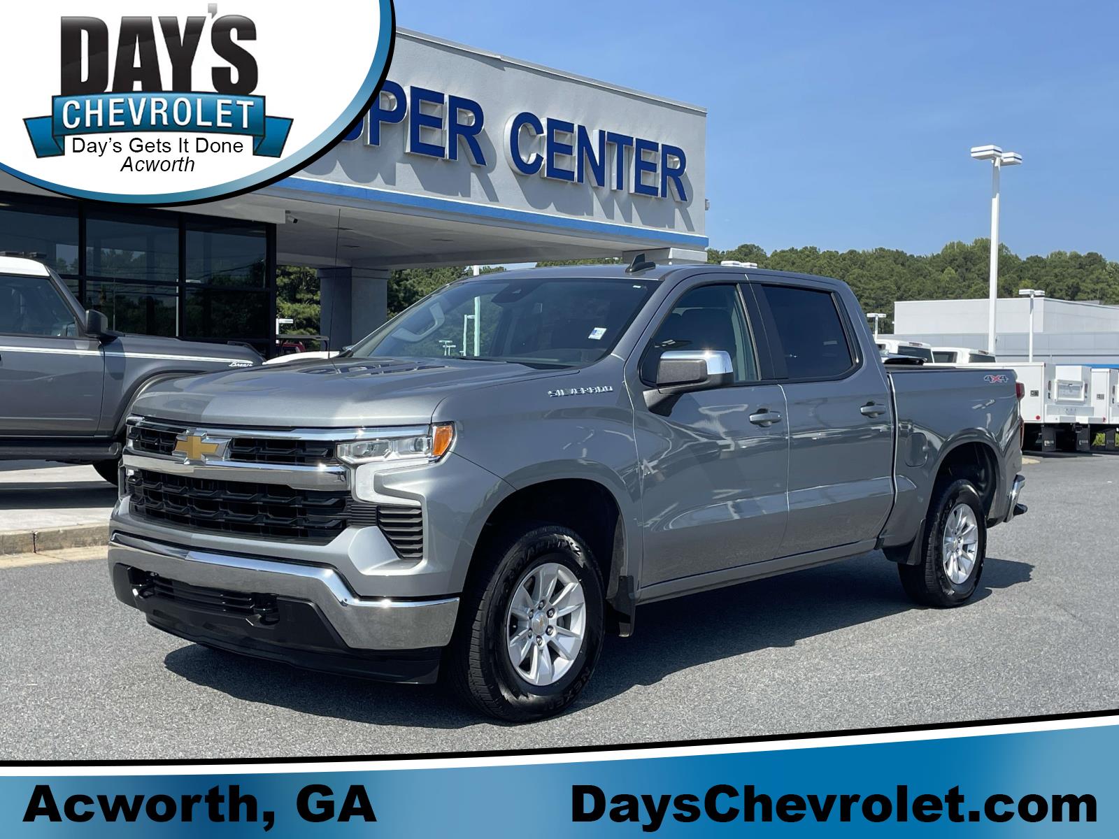 Sterling Gray Metallic 2025 Chevrolet Silverado 1500 Pickup Truck Four-Wheel Drive Automatic