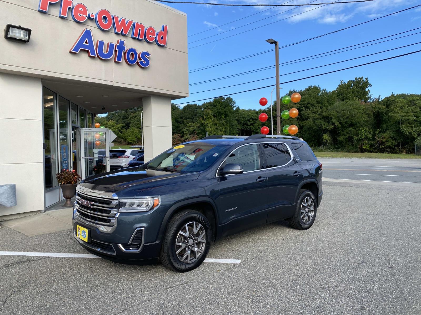 Gray (Satin Steel Metallic) 2020 GMC Acadia SUV / Crossover Four-Wheel Drive Automatic