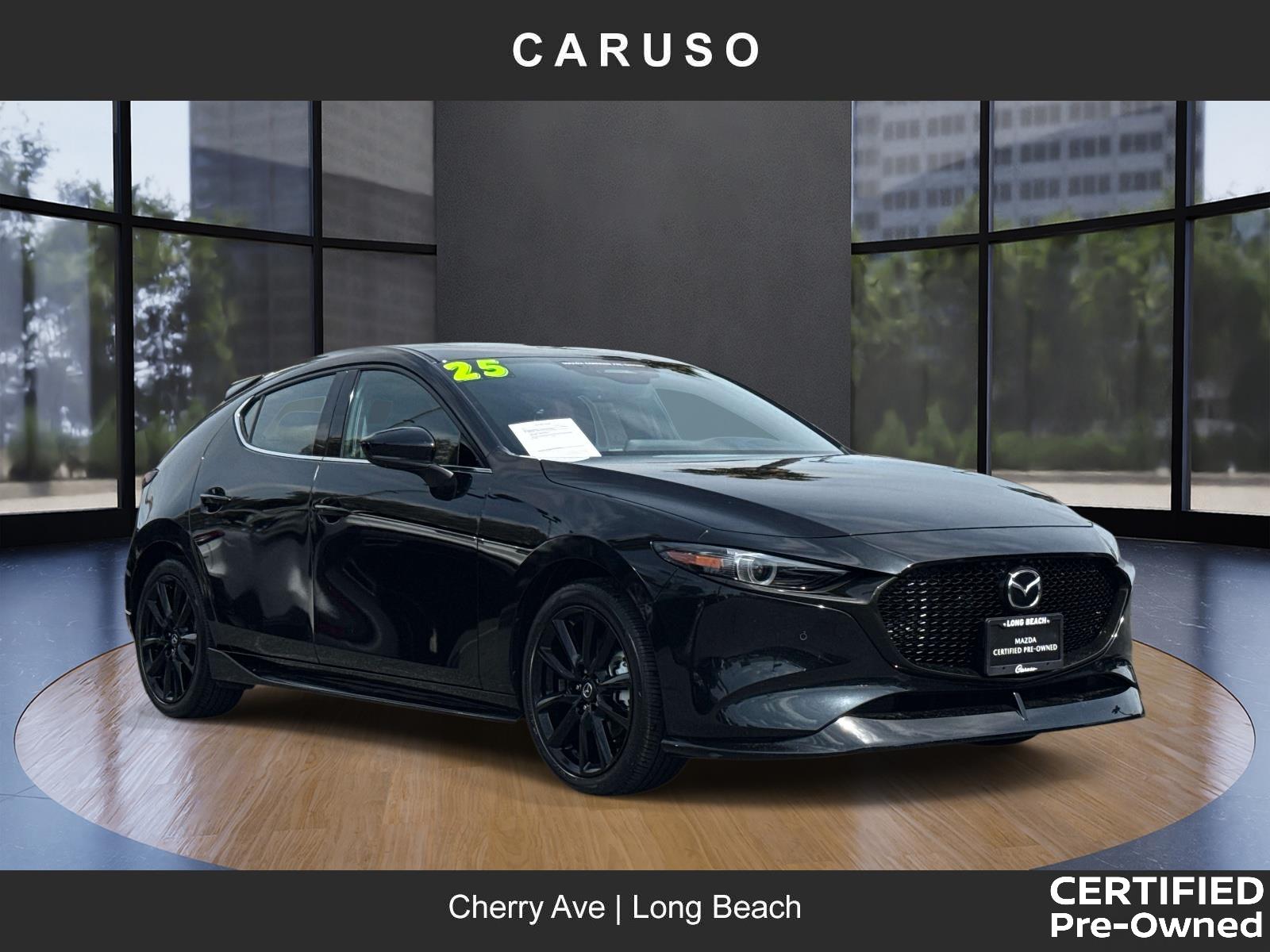 Jet Black 2025 Mazda MAZDA3 2.5 Turbo Premium Plus Hatchback AWD Hatchback All-Wheel Drive 6-Speed Automatic