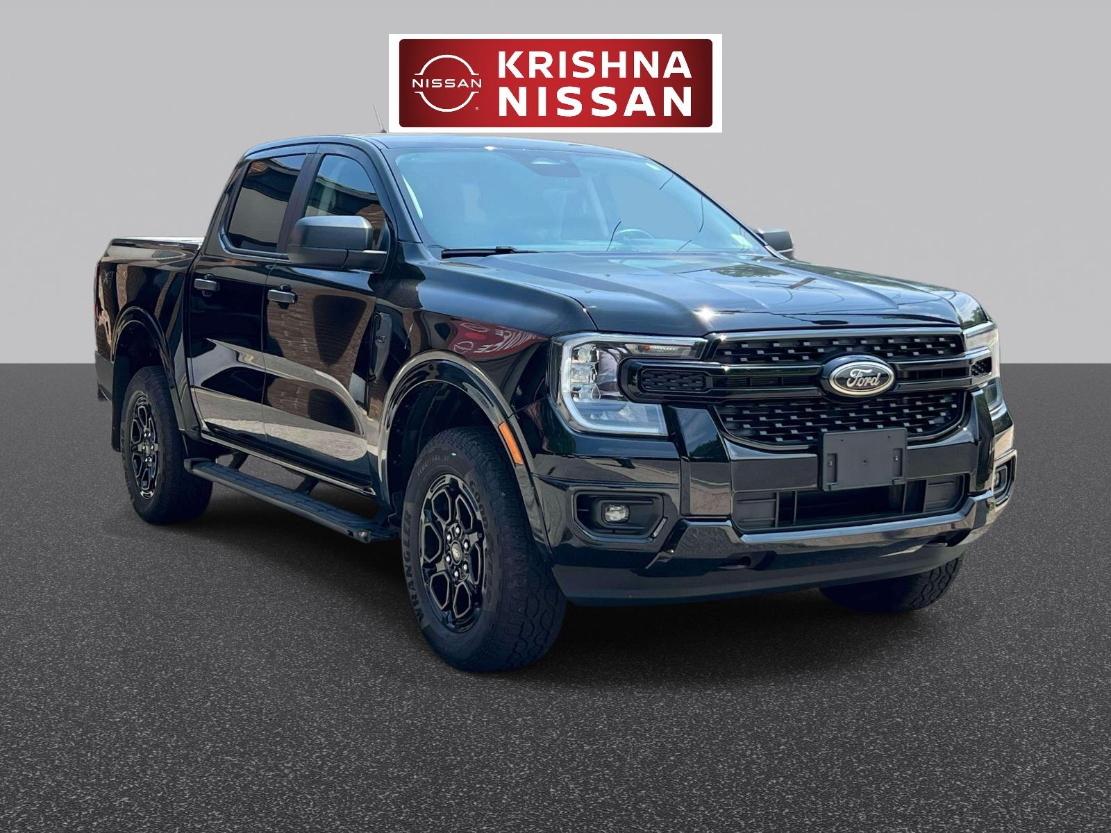 Black 2025 Ford Ranger Pickup Truck Four-Wheel Drive Automatic