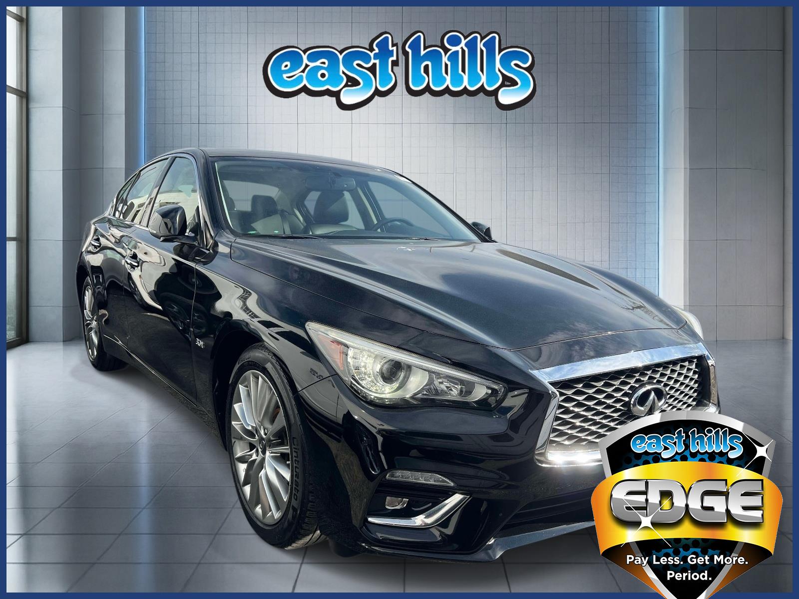 Black Obsidian 2018 INFINITI Q50 3.0t Luxe AWD Sedan All-Wheel Drive Automatic