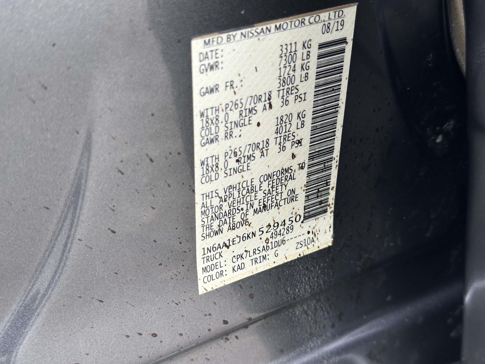 used 2019 Nissan Titan car, priced at $24,318