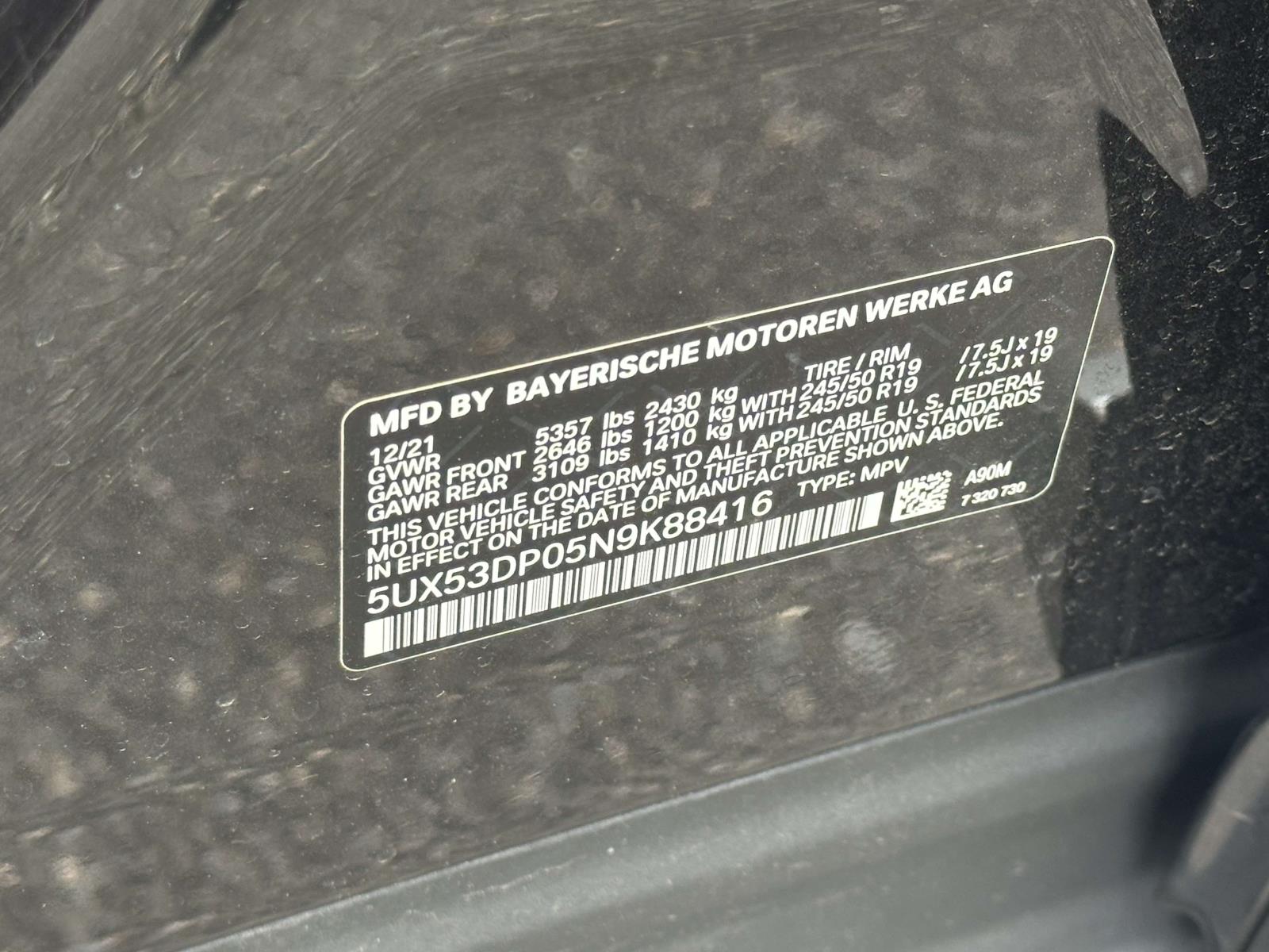 used 2022 BMW X3 car, priced at $32,475