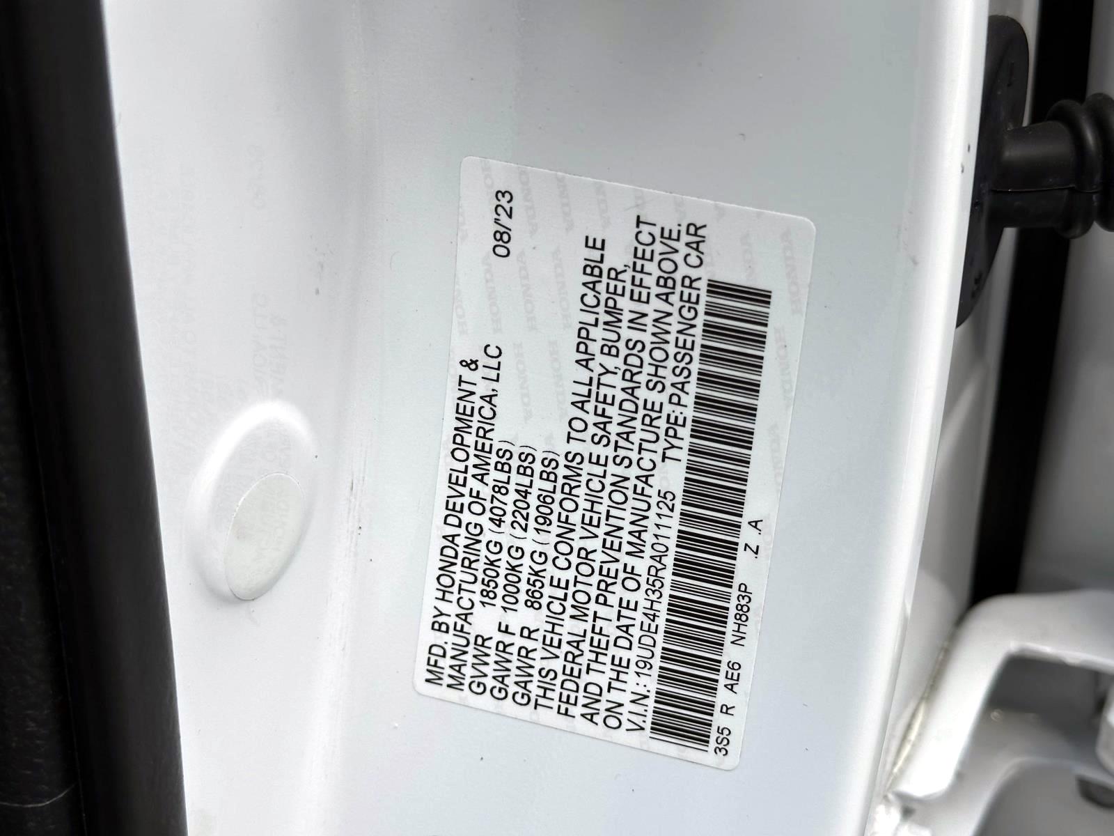 Certified Used 2024 White Acura CVT w/A-Spec Package image 17