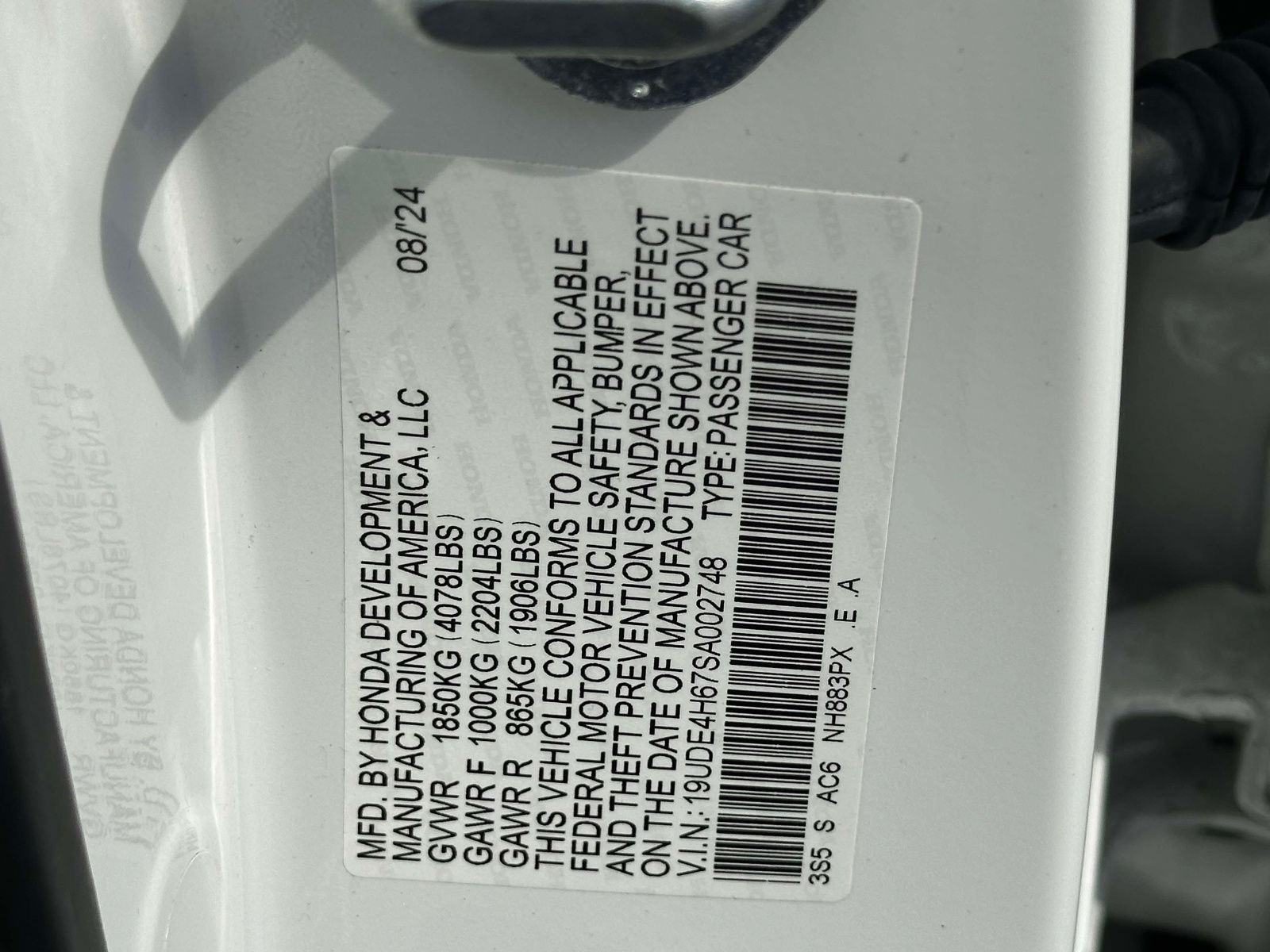 Certified Used 2025 White Acura CVT w/A-Spec Technology Package image 41