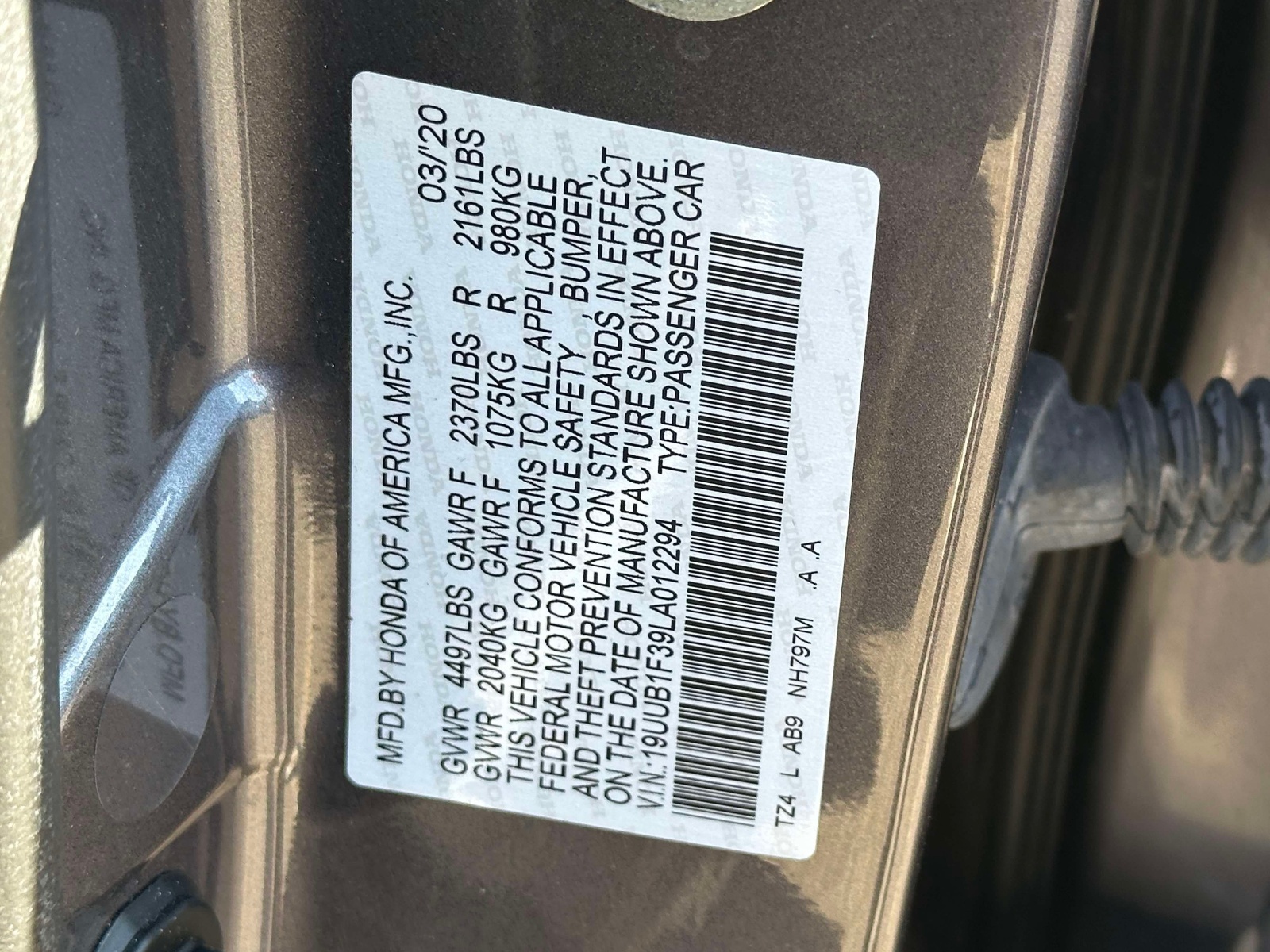Certified Used 2020 Gray Acura 2.4L FWD image 24