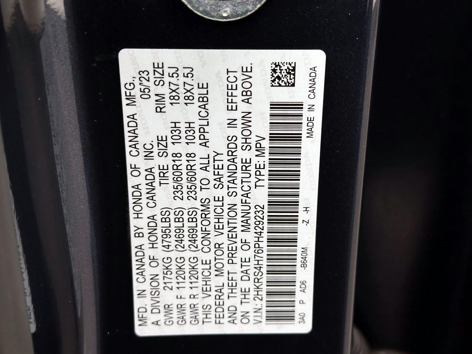 Used 2023 Blue Honda EX-L AWD image 19