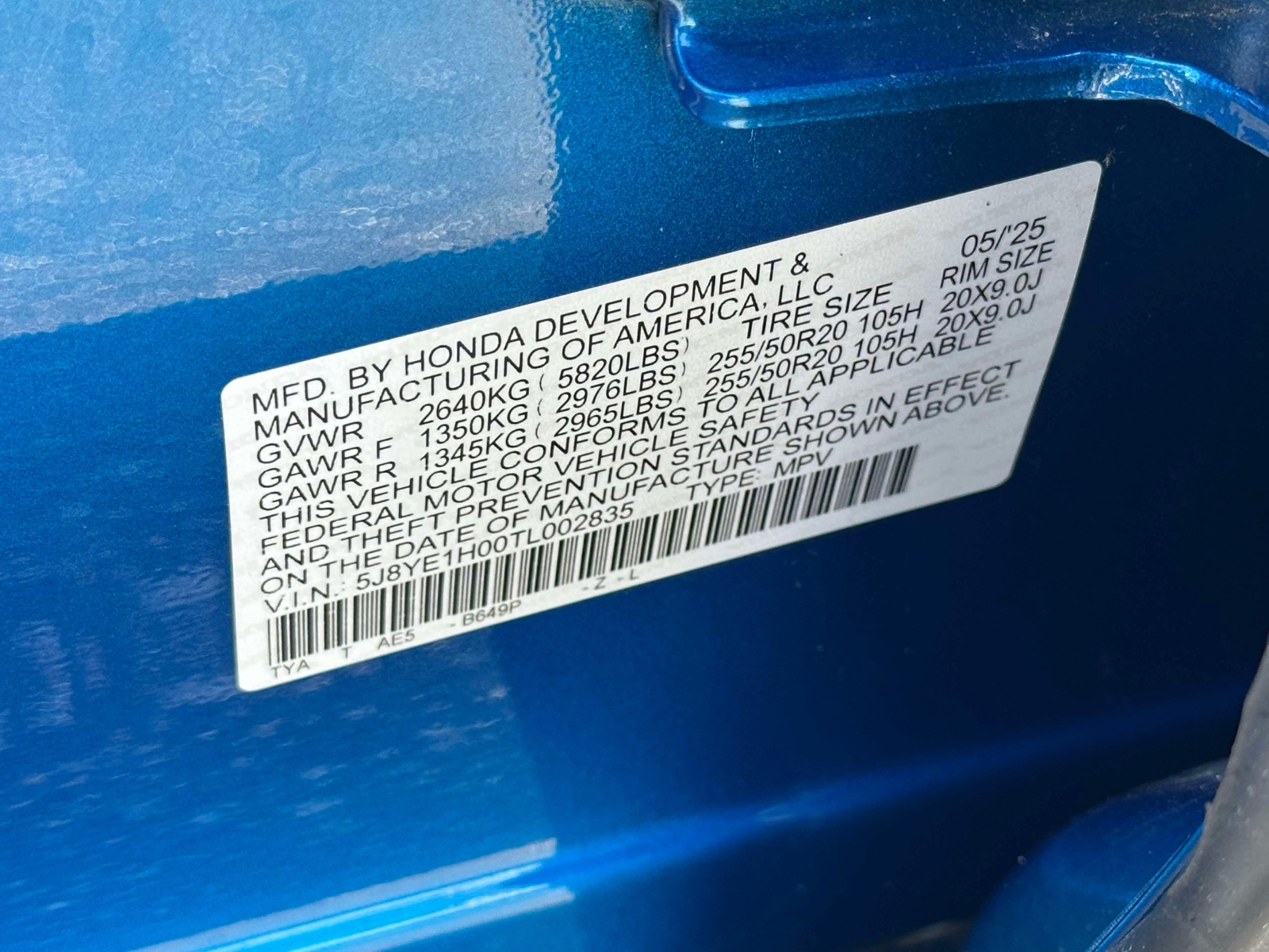 Certified Used 2026 Blue Acura SH-AWD w/A-Spec Package image 25