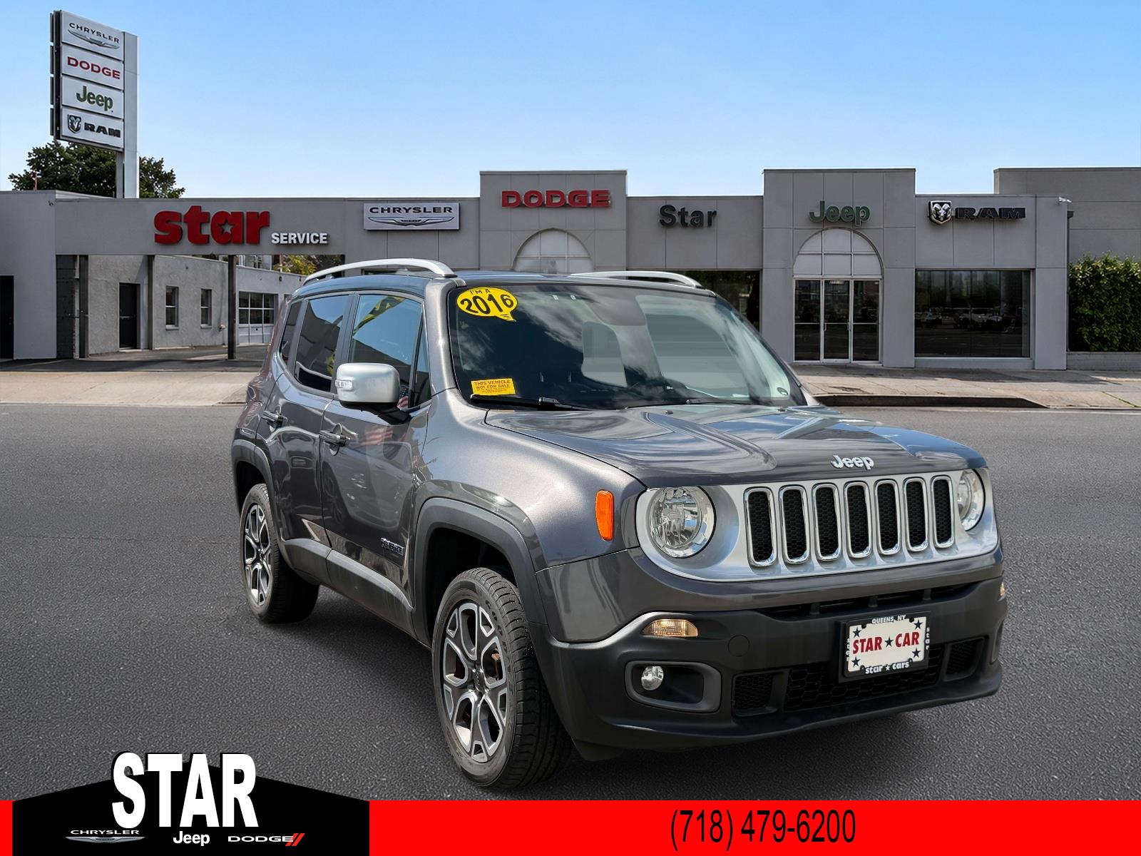 Gray 2016 Jeep Renegade SUV / Crossover Four-Wheel Drive Automatic