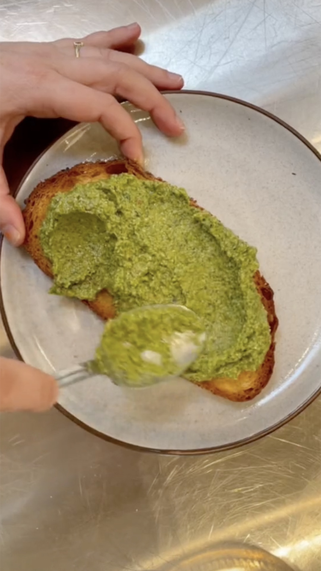Pea Pesto Toast